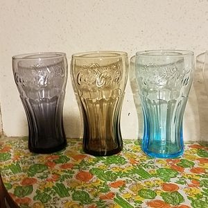 Coke glasses, different colors